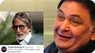 Expiring / No more Rishi Kapoor, Amitabh Bachchan wrote in tweet- He left