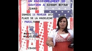 Rassembelemnt de  soutien à Siham BIHAY JIHAD à Paris le 15 février 2014