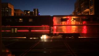 Amtrak Pacific Surfliner downtown San Diego at night