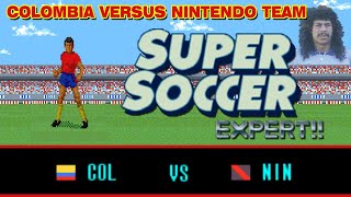 Super Soccer SNES - Colombia vs Nintendo Team Expert Mode [René "Loco" Higuita]