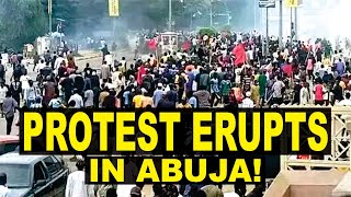 Protest Spontaneously Erupts In Abuja! Police Scramble To Contain What Started Peacefully