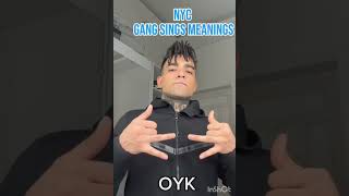 New York Gang signs meaning #hiphopband #bandarap #raprock #hiphop #rap