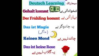 Learn German Short Phrases #German Urdu #trending