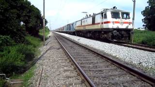 Daring And Dashing LGD WAP7 Bengaluru Rajdhani At 120 KMPH +