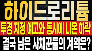 [하이드로리튬 주가전망] 투자경고예고와 동시에 하락한 주가, 결국 세력은 다 털고 나갔다!? 팩트와 앞으로 나올 주가의 흐름에 대해서