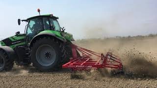 Deutz Fahr Agrotron 6205Rc Shift with Seedbed Preparation Cultivator Hermes Zamidis 5,30m