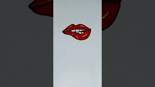 Hot lips 👄 Drawing | Beautiful lips | होठ का चित्र 😘 #shorts