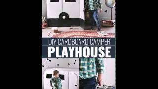 DIY Cardboard Camper Playhouse