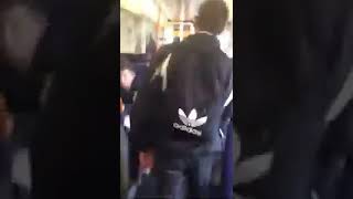 2021 - ASBO Britain - violent English Chavs happy slap vulnerable man on train in Southend in Essex