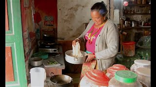 How to make noodles || Enjoying the taste of himalayan village noodles ||