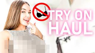 [4K] TRY ON HAUL IN MALL | GET READY WITH ME | CHALLENGE WITH SHEER TOPS