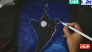 Moonlight cute couple || acyrlic painting || 4mins art  ||easy to learn