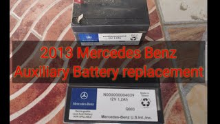 2013 E Class Mercedes Benz Auxiliary Battery Malfunction location and Replacement