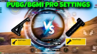 Angled Grip vs Vertical Grip || PUBG / BGMI Pro Settings