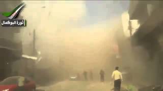 Syria   Assad Warplanes Bomb Abo Kamal City Center 3 28 13 Bloodthirsty Dictator Must Fall!   Kopya