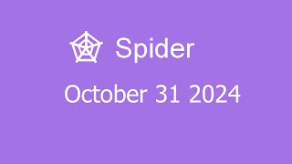 Microsoft Solitaire Collection - Spider - October 31 2024