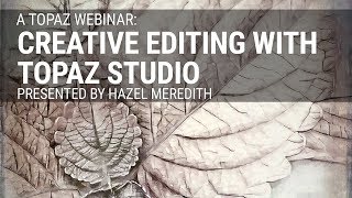 Creative Editing with Topaz Studio (Jan 2019), presented by Hazel Meredith