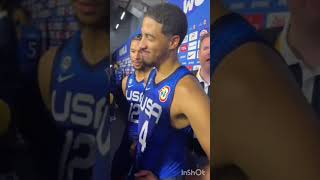 TEAM USA REACTS TO NOAH LYLES SAYING THAT NBA CHAMPIONS AREN'T WORLD CHAMPIONS #shorts