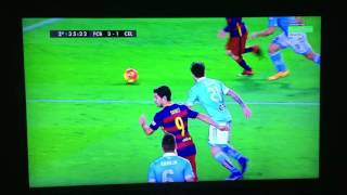 Messi does a Cruyff Penalty and Goal Suarez 4:1 FC Barcelona- Celta Vigo