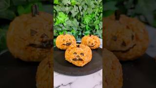 halloween treats recipe pumpkin onigiri #shortsfood #vancouver