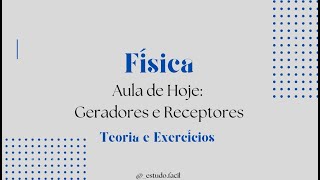 Física - Aula sobre ELETRODINÂMICA: Circuitos Simples - Teoria