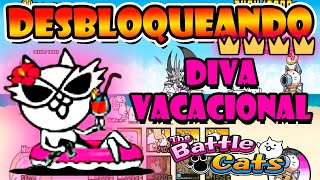 ¿Cómo conseguir a la Diva Vacacional (Vacation Queen)? | ¡Verano ni de Miau! | The Battle Cats