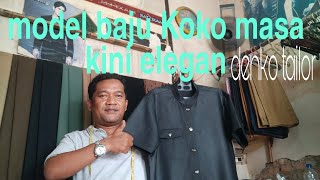 model baju Koko lengan pendek elegan