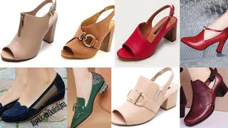 2023 UNIQUE SPECIAL COMFORTABLE GENUINE LEATHER SANDALS LADIES OFFICE STYLE SLIP ON SHOE DESIGN