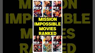 Mission Impossible Films Ranked #missionimpossible #missionimpossible3 #tomcruise #movie