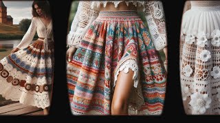 Incredible designs of knitted skirts and crochet,#artificialintelligence#sorts#crochet#moda#fashion