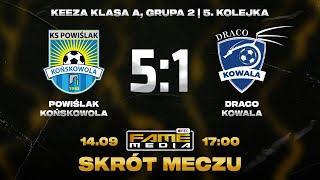 Skrót meczu: Powiślak Końskowola - Draco Kowala 5:1 #KeezaKlasaA | Sezon 2024/25