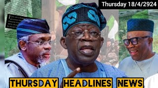 THURSDAY 18/04/2024 HEADLINES NEWS