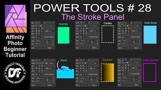 Stroke settings panel Affinity Photo beginner tutorial Power Tools 28