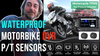 DVR per moto con Carplay e Android Auto, telecamere 2K e sensori di pressione/temperatura gomme