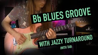 Bb Blues with Jazzy Turnaround (exercise with Tab)