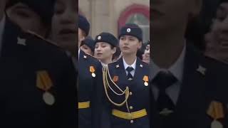 Female russian soldiers🥰 / Beautiful Female soldiers in victory day parade / #shorts #russia part 15