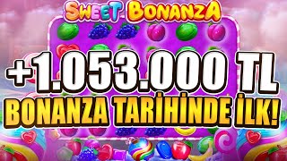 Sweet Bonanza 🍭+1.080.000 TL BONANZA TARİHİNDE İLK DEFA TEK ELDE 105X MİLYON KAZANÇ!  #sweetbonanza