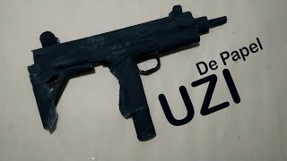 Como hacer una Uzi (Sub Fusil) de papel