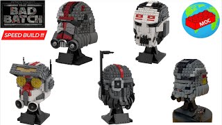 Lego The Bad Bacth Helmet COMPILATION | Star Wars | Hunter / Echo / Tech / Wrecker / Crosshair