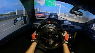 CUTTING UP IN TRAFFIC Assetto Corsa - Triple Screen Setup