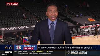 Stephen A. goes crazy Paul George has a career-high 41 Pts leads Clippers beat Suns in Game 5