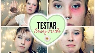 TESTAR BEAUTY HACKS! 💄 Collab w/ Matilda Simonsson