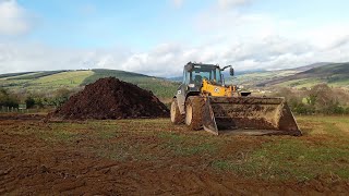 Old Shed = New Pen!!!! Using what we’ve got to get more feed space!!! ~ JCB Tm320!!!