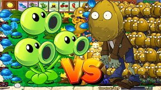 Plants vs Zombies Hack - Gatling Pea vs 9999 Wall-Nut Zombies