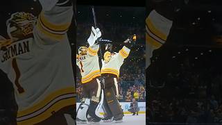 Swayman and Ullmark Goalie Hug Bruins win 4-1!! 10/28/23