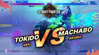 SF6 → Tokido (Ken) vs Machabo (Akuma) - Street Fighter 6