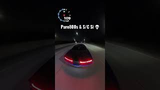 ‘20 Dodge Challenger Hellcat vs ‘20 Toyota Supra(Pure800s/93) vs Civic Si(S/C e85) #hellcat #shorts