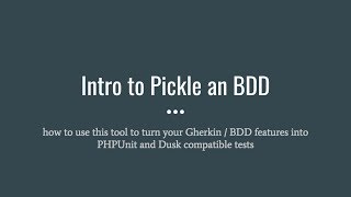 Intro to Pickle for PHP PHPUnit and Dusk Browser Testing