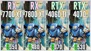 RX 7700 XT vs RX 7800 XT vs RTX 4060 TI vs RTX 4070 - Tested 25 Games