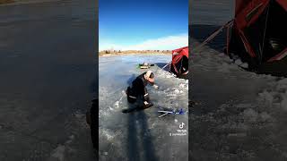 Only guy I know that loves Ice Fishing enough to go out alone in minus 40.